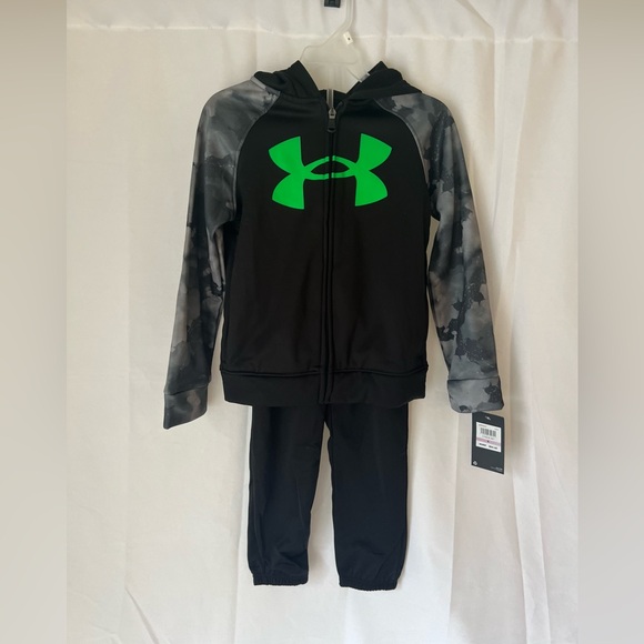 Under Armour Boys 2 Piece Hooded Zip Up Jacket Set Size 6 - Picture 1 of 8